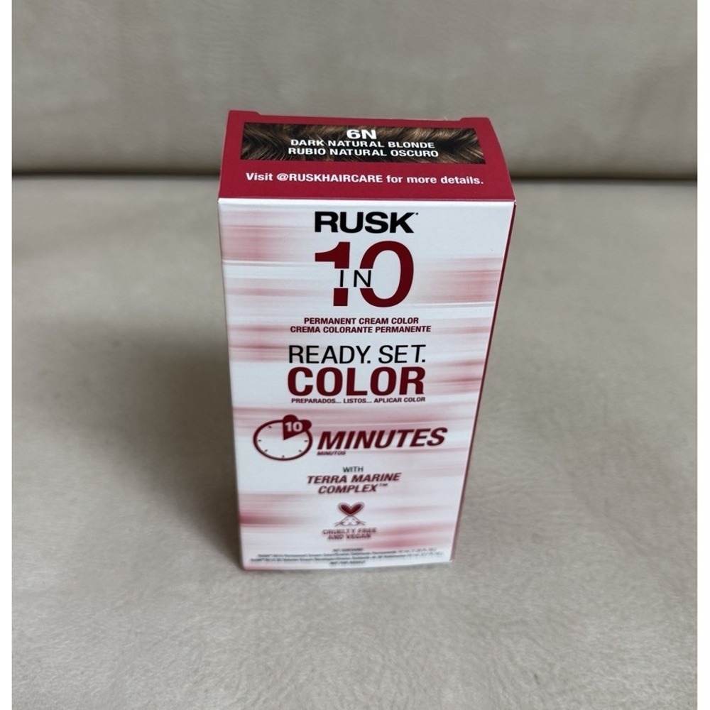 Rusk in 10 Minutes Permanent HAIR COLOR - 6N Dark Natural Blonde -NIB